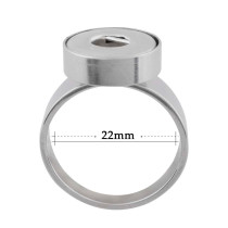 18MM 12# snaps Stainless steel Ring fit Fingers thick 22mm rings for women Snaps button jewelry wholesale