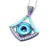 Colorful alloy Metal Pendant 60CM Necklace for 20mm Snaps button jewelry wholesale