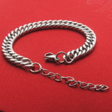 Stainless steel jewelry Double woven mill with four sides Cuban chain length adjustable