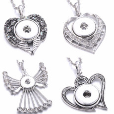 Metal Pendant 60CM Necklace for 20mm Snaps button jewelry wholesale