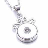 Metal Pendant 60CM Necklace for 20mm Snaps button jewelry wholesale