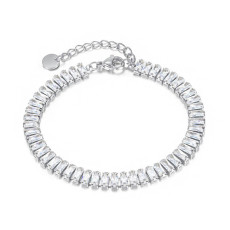 Stainless steel square zircon bracelet
