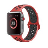 38/40/41mm Applicable to Apple iwatch Generation 7 two-color breathable sports silicone strap iwatch hole wrist strap (excluding dial)
