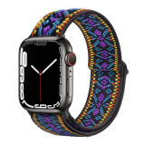 42/44/45MM Applicable to all series of iwatch watchbands, available plastic connectors, adjustable decorative woven nylon elastic watchbands (excluding dial)