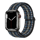 42/44/45MM Applicable to all series of iwatch watchbands, available plastic connectors, adjustable decorative woven nylon elastic watchbands (excluding dial)