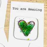 Valentine's Day Pocket Hugs Love  Pocket token glass Pocket Hearts keepsake gifts