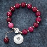 20MM Student's best friend bracelet, smiling face, cracked bead hand Snaps button jewelry wholesale