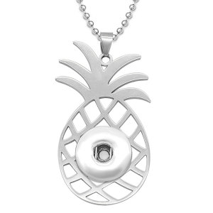 Pineapple stainless steel pendant bead chain suitable for Snaps button jewelry wholesale
