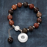 20MM Student's best friend bracelet, smiling face, cracked bead hand Snaps button jewelry wholesale