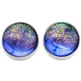 20MM Resin Colorful Gold Powder Round snap button charms