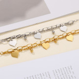 Stainless steel love bracelet necklace set Valentine's Day gift