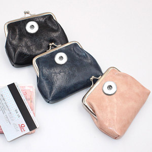 20MM Snaps button jewelry wholesale PU leather change storage bag