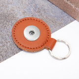 Round PU leather key chain car key chain 20MM button jewelry wholesale