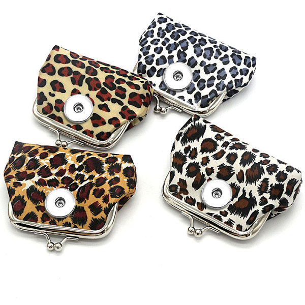 20MM Snaps button jewelry wholesale Leopard change storage bag