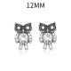 12MM Antique Metal Owl snap button charms