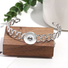 Stainless steel hollow bracelet for 20MM Snaps button jewelry wholesale