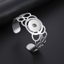Stainless steel hollow bracelet for 20MM Snaps button jewelry wholesale