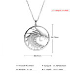 Stainless steel hollow faucet circle pendant necklace