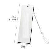 Stainless steel matte bookmark leaf tassel pendant