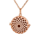 Hollow fashionable fragrance necklace Essential oil diffuser perfume small box pendant necklace chain 70cm