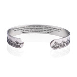 Stainless steel remember to be awesome 10MM wide open bracelet bracelet
