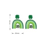 St. Patrick's Day Lucky Grass Rainbow Green Rainbow Game Controller Beard Irish Acrylic Earrings