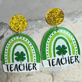 St. Patrick's Irish Festival Earrings Shiny Lucky Grass Beer Rainbow Earrings