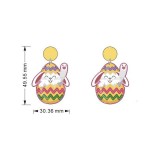 Acrylic printed Easter gnome goblin holiday rabbit radish truck egg dwarf earrings