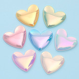 20MM Resin diy laser heart is suitable for snap button charms