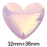 20MM Resin diy laser heart is suitable for snap button charms