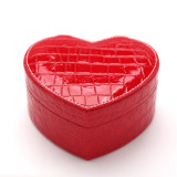 Pu heart shaped jewelry packaging box jewelry storage box crocodile grain leather jewelry creative jewelry box