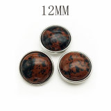 12MM natural turquoise snap button charms