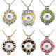 20MM Snaps button jewelry wholesale Love Flower Metal Aromatherapy/Essential Oil Diffuser perfume Bead Chain Pendant