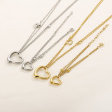 Stainless steel love bracelet necklace set