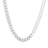 Stainless steel Cuban chain necklace bracelet set
