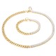 Stainless steel Cuban chain necklace bracelet set