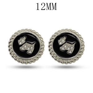 12MM Metal puppy with drilling oil snap button charms