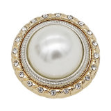 23MM Bi-color metal pearl snap button charms