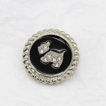 20MM Metal puppy with drilling oil snap button charms