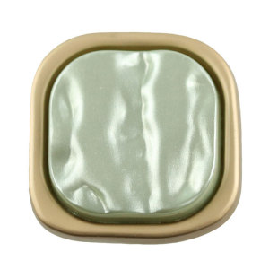 22MM Metal imitation shell square design snap button charms