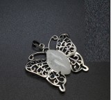 Natural stone hollow butterfly pendant