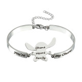 Stainless steel Star Baby stitch  you're my ohana bracelet ohana means family