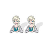 Cartoon Disney Princess Acrylic Ice and Snow Lucky Earrings