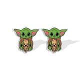 Yoda Baby Star Wars Animation Acrylic DIY Earrings