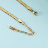 Stainless steel chain 18K gold fine fish scale flat snake chain