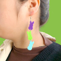 Easter Acrylic cute  rabbit earrings