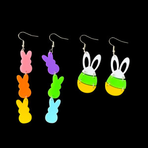 Easter Acrylic cute  rabbit earrings