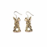 Easter Acrylic cute leopard rabbit earrings