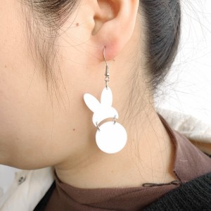 Easter Acrylic cute  rabbit Carrot earrings