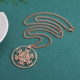 Stainless steel hollow pendant supernatural moon goddess necklace